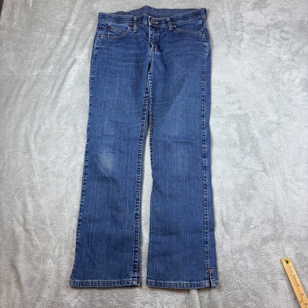 Wrangler Jean Women 7/8 (Fits 34x30) Q-Baby Ultimate Riding Bootcut Blue Stretch